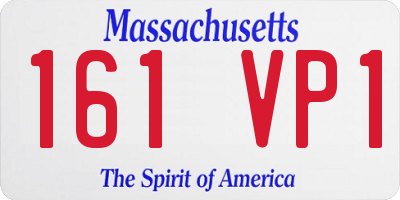MA license plate 161VP1