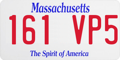 MA license plate 161VP5