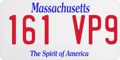 MA license plate 161VP9