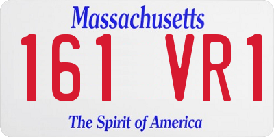 MA license plate 161VR1
