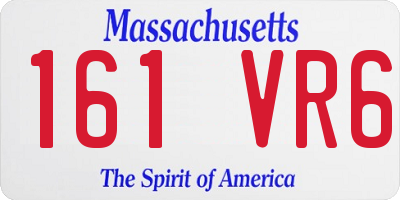 MA license plate 161VR6