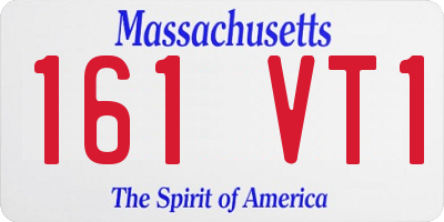 MA license plate 161VT1
