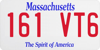 MA license plate 161VT6