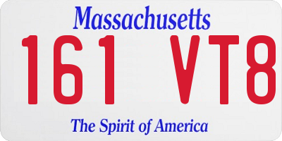 MA license plate 161VT8