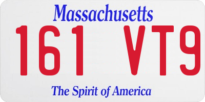 MA license plate 161VT9