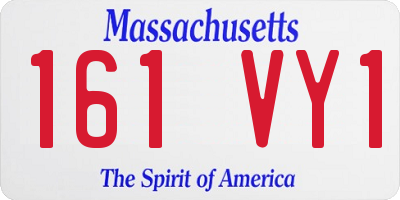 MA license plate 161VY1