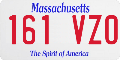 MA license plate 161VZ0