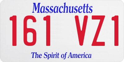 MA license plate 161VZ1