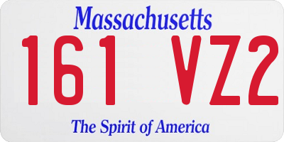 MA license plate 161VZ2