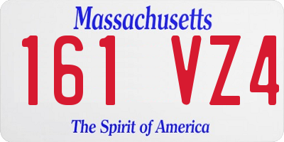 MA license plate 161VZ4