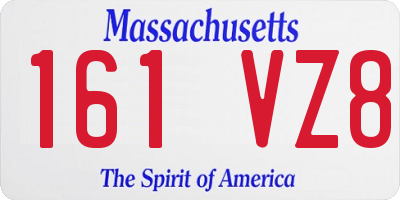 MA license plate 161VZ8