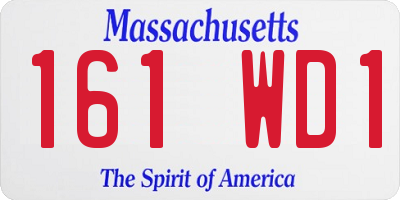 MA license plate 161WD1