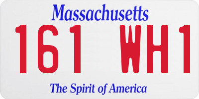 MA license plate 161WH1