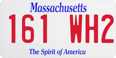 MA license plate 161WH2