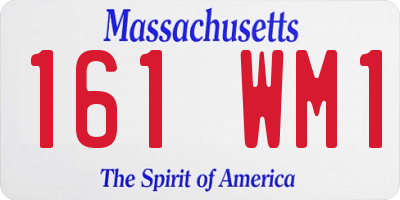 MA license plate 161WM1