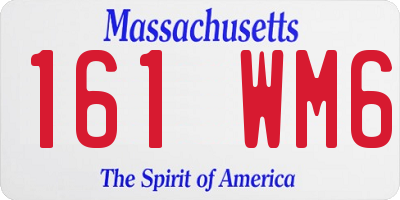 MA license plate 161WM6