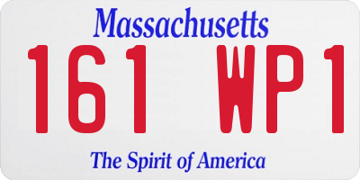 MA license plate 161WP1