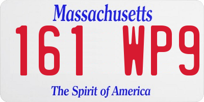 MA license plate 161WP9