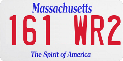 MA license plate 161WR2