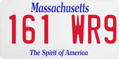 MA license plate 161WR9