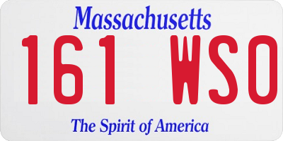 MA license plate 161WS0