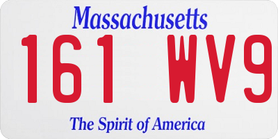 MA license plate 161WV9