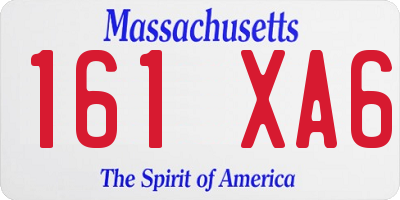 MA license plate 161XA6