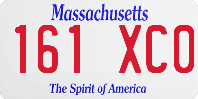 MA license plate 161XC0