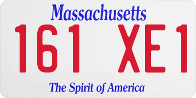 MA license plate 161XE1