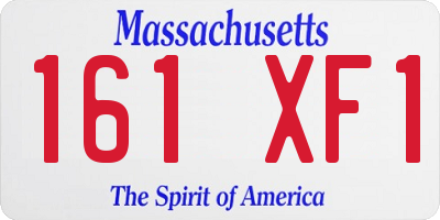 MA license plate 161XF1