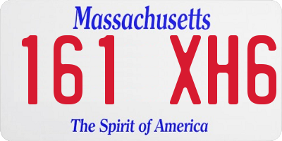 MA license plate 161XH6
