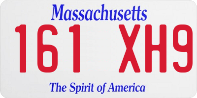 MA license plate 161XH9