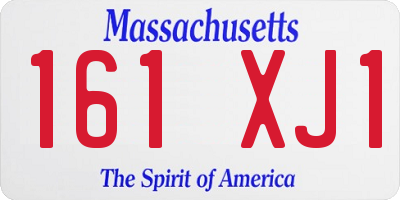 MA license plate 161XJ1