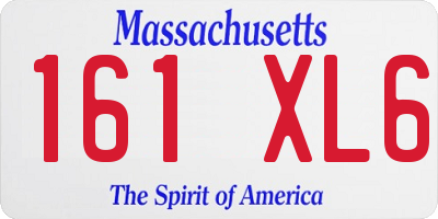 MA license plate 161XL6