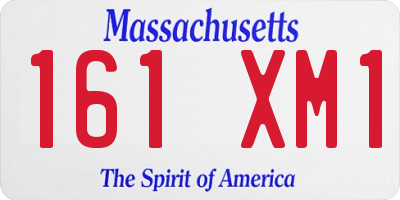 MA license plate 161XM1