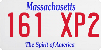 MA license plate 161XP2