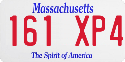 MA license plate 161XP4