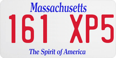 MA license plate 161XP5
