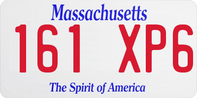 MA license plate 161XP6