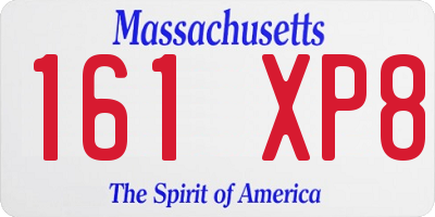 MA license plate 161XP8