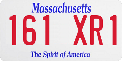 MA license plate 161XR1