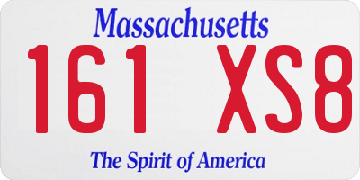 MA license plate 161XS8