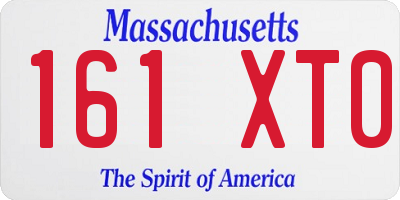 MA license plate 161XT0