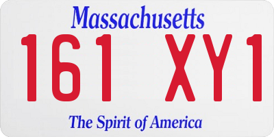 MA license plate 161XY1