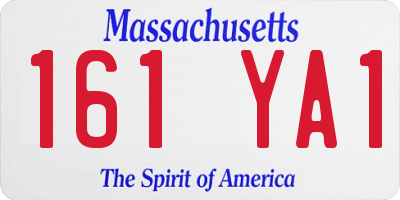 MA license plate 161YA1