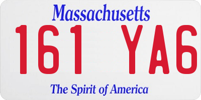 MA license plate 161YA6