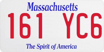 MA license plate 161YC6