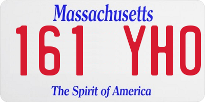 MA license plate 161YH0