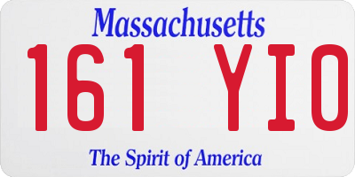 MA license plate 161YI0