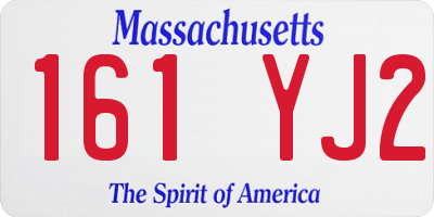 MA license plate 161YJ2